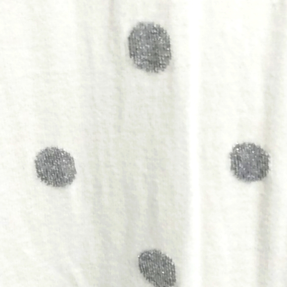 TOMMY HILFIGER WHITE & SILVER POLKA DOT LIGHTWEIGHT SWEATER SIZE SMALL PETITE - Picture 3 of 13